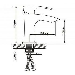 Смеситель для раковины Gappo G1007-1 хром